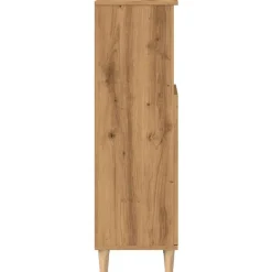 vidaXL Armario de baño madera de ingeniería 30x30x100 cm Roble artisan Clearance