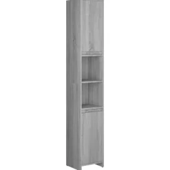 vidaXL Conjuntos De Muebles-Armario de baño madera contrachapada 30x30x183,5 cm