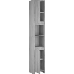 vidaXL Conjuntos De Muebles-Armario de baño madera contrachapada 30x30x183,5 cm