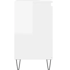 vidaXL Armario de baño madera de ingeniería blanco brillo 58x33x60 cm Blanco brillante Discount