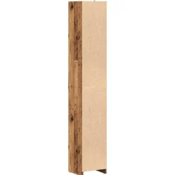 vidaXL Armario de baño madera de ingeniería envejecida 30x30x183,5 cm Madera antigua Outlet