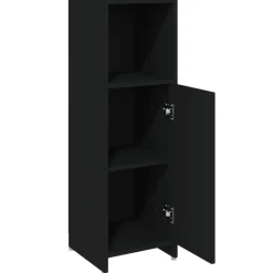 vidaXL Armario de baño madera contrachapada 30x30x95 cm Negro Hot