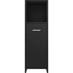 vidaXL Armario de baño madera contrachapada 30x30x95 cm Negro Hot