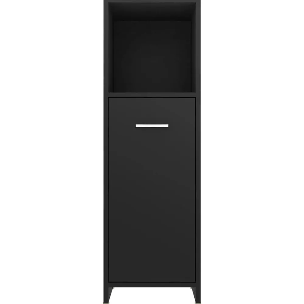 vidaXL Armario de baño madera contrachapada 30x30x95 cm Negro Hot