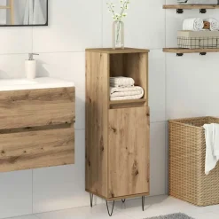 vidaXL Conjuntos De Muebles-Armario de baño madera de ingeniería 30x30x100 cm
