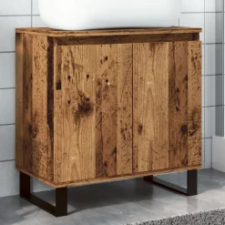 vidaXL Conjuntos De Muebles-Armario de baño madera de ingeniería envejecida 58x33x60 cm