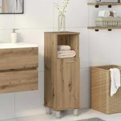 vidaXL Conjuntos De Muebles-Armario de baño madera contrachapada 30x30x95 cm