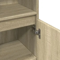vidaXL Armario de baño madera contrachapada 30x30x100 cm Roble Sonoma Hot