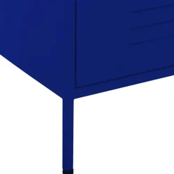 vidaXL Armario de cajones de acero azul oscuro 80x35x101,5 cm Azul marino Outlet