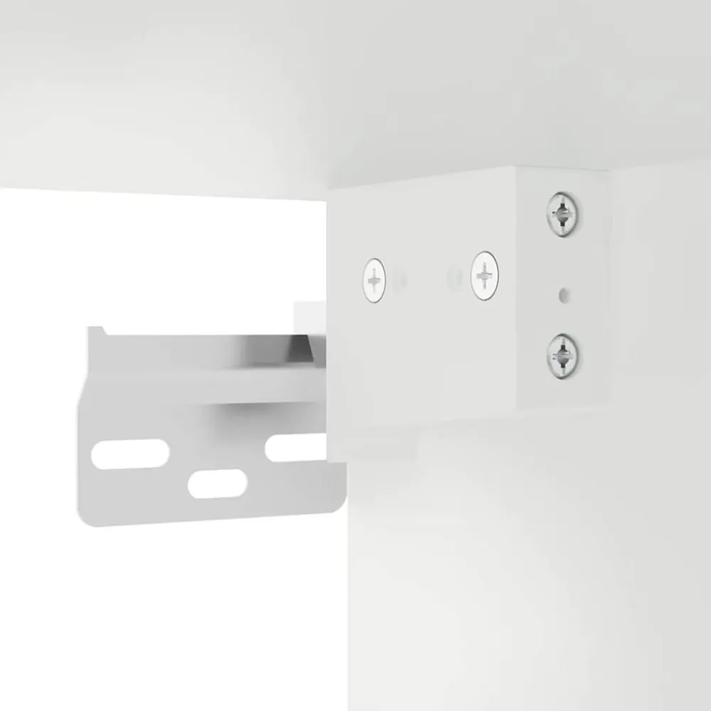vidaXL Armario de cocina de pared con puerta de cristal "Lucca", madera de ingeniería blanca brillante Hot