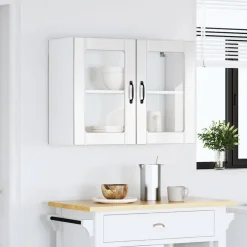 vidaXL Armario de cocina de pared con puerta de cristal