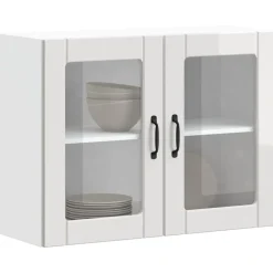 vidaXL Armario de cocina de pared con puerta de cristal