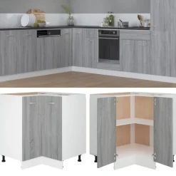 vidaXL Armarios Y Almacenamiento-Armario de cocina "Lyon" 75,5x75,5x81,5 cm madera de ingeniería