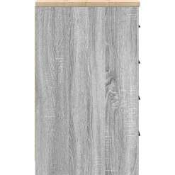 vidaXL Armario de garaje de madera maciza pino 30x51x85 cm Gris sonoma Online