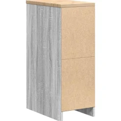 vidaXL Armario de garaje de madera maciza pino 30x51x85 cm Gris sonoma Online
