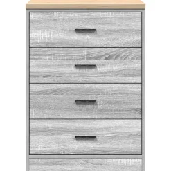 vidaXL Armario de garaje de madera maciza pino 60x51x85 cm Gris sonoma Online