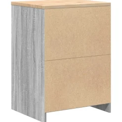 vidaXL Armario de garaje de madera maciza pino 60x51x85 cm Gris sonoma Online
