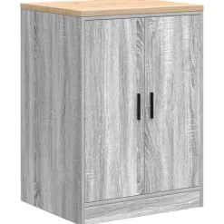 vidaXL Almacenamiento Industrial-Armario de garaje de madera maciza pino 60x51x85 cm