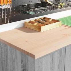 vidaXL Almacenamiento Industrial-Armario de garaje de madera maciza pino 60x51x85 cm