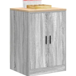 vidaXL Almacenamiento Industrial-Armario de garaje de madera maciza pino 60x51x85 cm