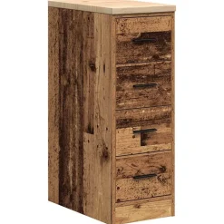 vidaXL Almacenamiento Industrial-Armario de garaje de madera vieja 30x51x85 cm