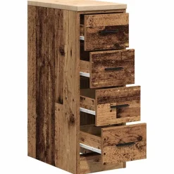vidaXL Almacenamiento Industrial-Armario de garaje de madera vieja 30x51x85 cm