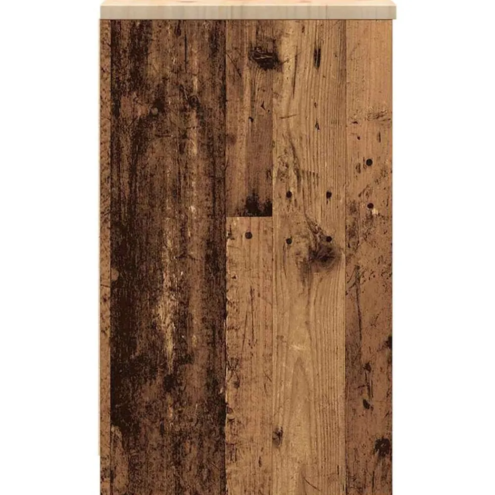 vidaXL Almacenamiento Industrial-Armario de garaje de madera vieja 30x51x85 cm