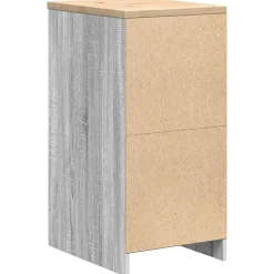 vidaXL Armario de garaje de madera maciza pino 40x51x85 cm Gris sonoma Discount