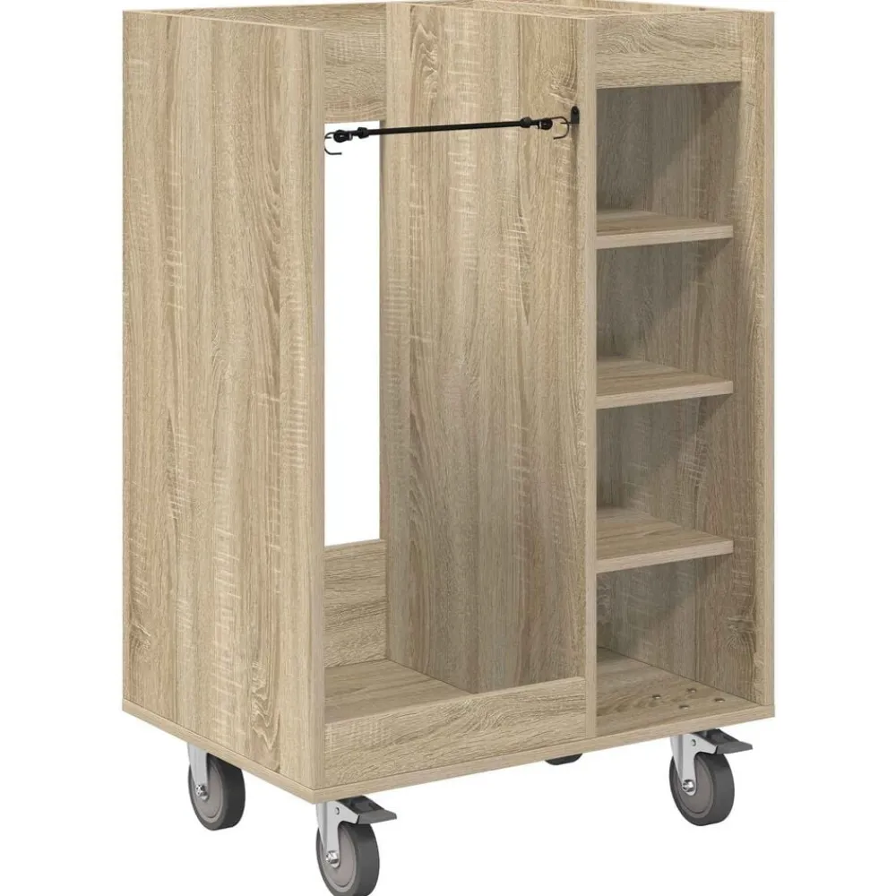 vidaXL Armario de Golf con rueda Liso 65 x 45 x 98 cm Roble Sonoma Outlet