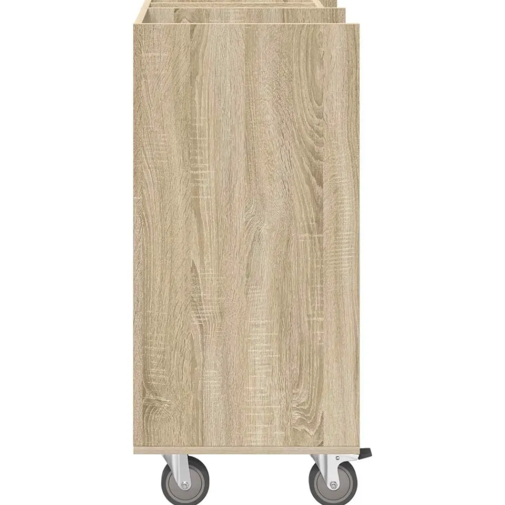 vidaXL Armario de Golf con rueda Liso 65 x 45 x 98 cm Roble Sonoma Outlet