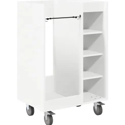 vidaXL Armario de Golf con rueda Liso 65 x 45 x 98 cm White Clearance