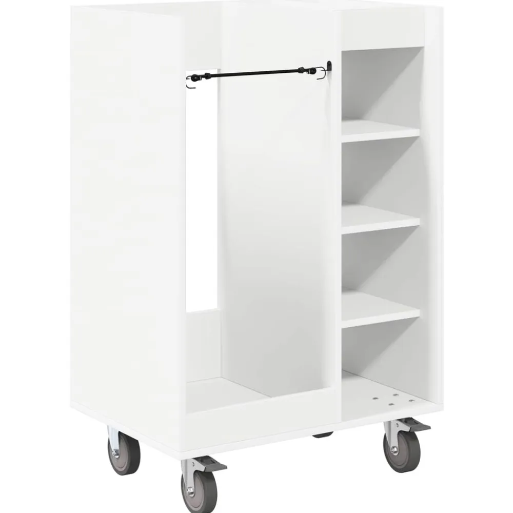 vidaXL Armario de Golf con rueda Liso 65 x 45 x 98 cm White Clearance