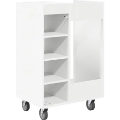 vidaXL Armario de Golf con rueda Liso 65 x 45 x 98 cm White Clearance