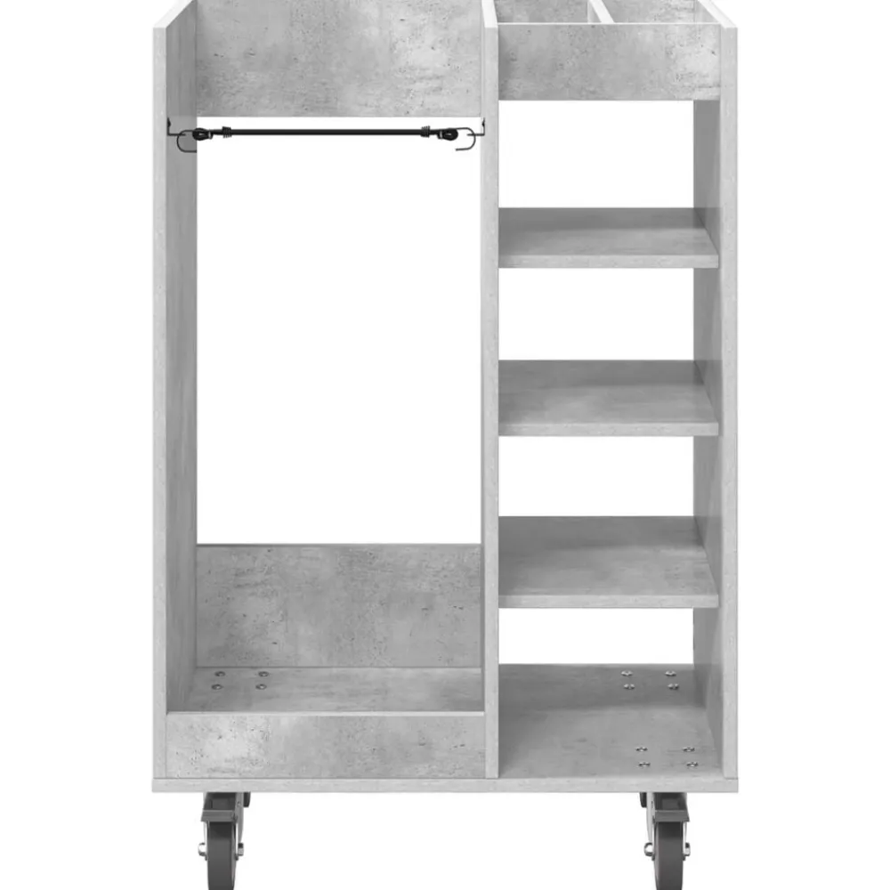 vidaXL Armario de Golf con rueda Liso Gris Concreto 65 x 45 x 98 cm Gris hormigón Outlet
