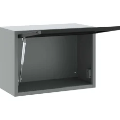 vidaXL Armario de herramientas y Gris 50 x 25 x 35 cm Negro Hot