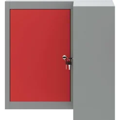 vidaXL Armario de herramientas con estante y Gris 55 x 55 x 55 cm Rojo Online