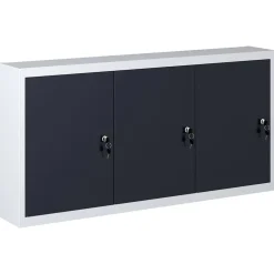 vidaXL Accesorios De Bricolaje-Armario de herramientas de pared industrial metal gris y negro