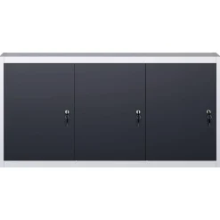 vidaXL Accesorios De Bricolaje-Armario de herramientas de pared industrial metal gris y negro