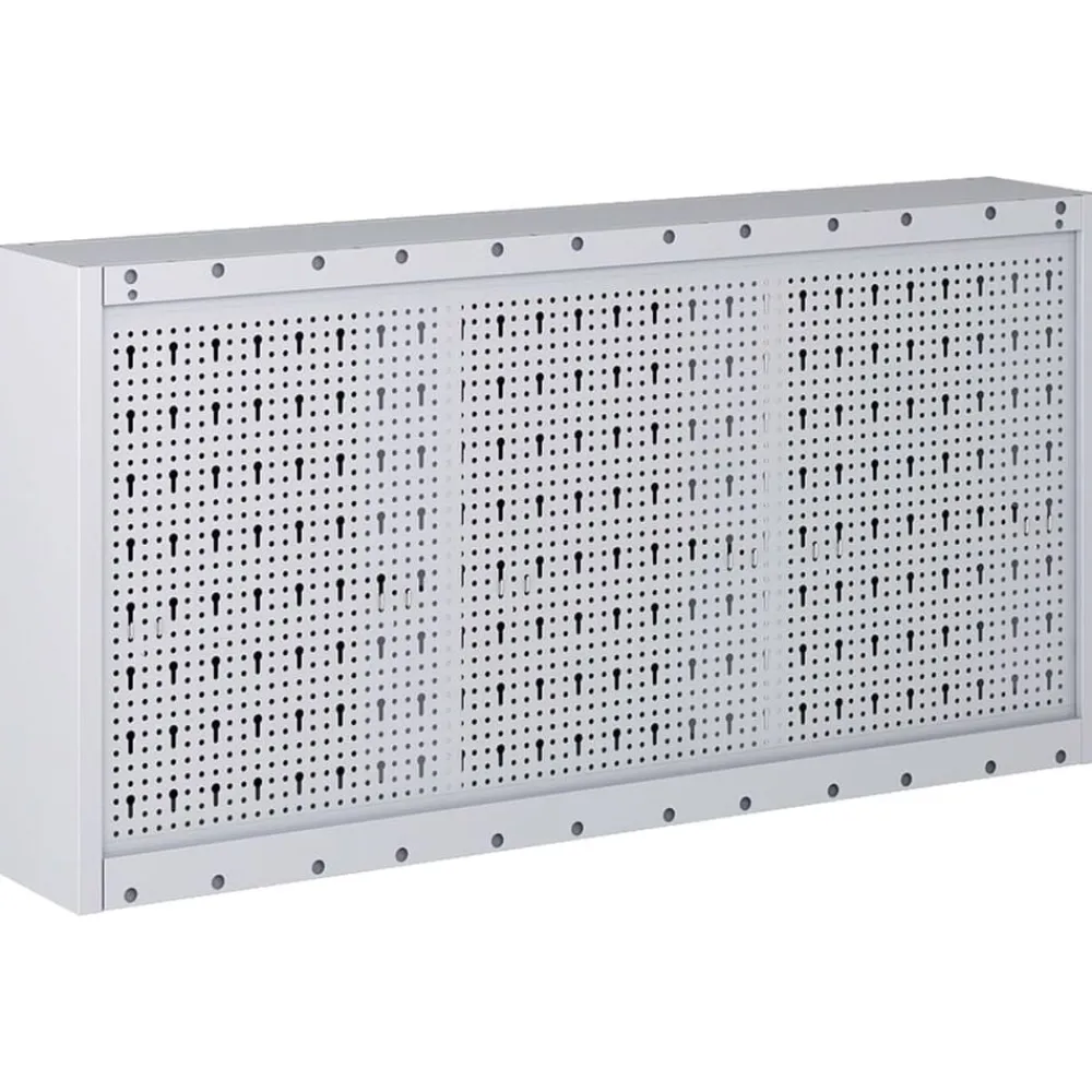 vidaXL Accesorios De Bricolaje-Armario de herramientas de pared industrial metal gris y negro