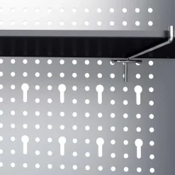 vidaXL Accesorios De Bricolaje-Armario de herramientas de pared industrial metal gris y negro