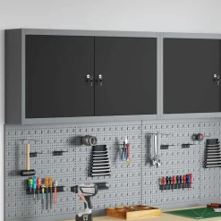 vidaXL Accesorios De Bricolaje-Armario de herramientas y Gris 50 x 20 x 55 cm