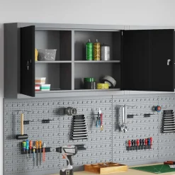vidaXL Accesorios De Bricolaje-Armario de herramientas y Gris 50 x 20 x 55 cm
