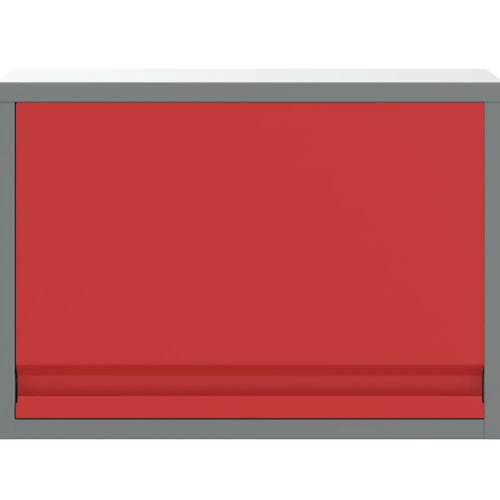 vidaXL Armario de herramientas y Gris 50 x 25 x 35 cm Rojo