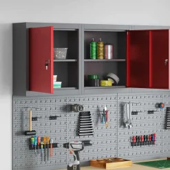 vidaXL Accesorios De Bricolaje-Armario de herramientas con estante y Gris 50 x 20 x 55 cm