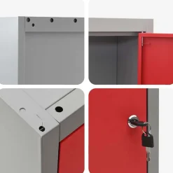 vidaXL Accesorios De Bricolaje-Armario de herramientas con estante y Gris 50 x 20 x 55 cm