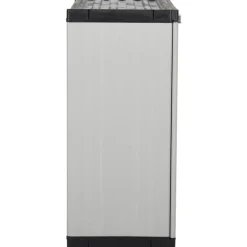 vidaXL Armarios Y Almacenamiento-Armario de jardín con 1 estante gris y negro 68x40x85 cm