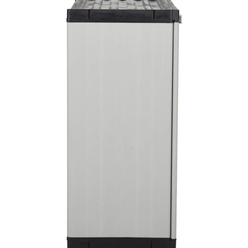 vidaXL Armarios Y Almacenamiento-Armario de jardín con 1 estante gris y negro 68x40x85 cm