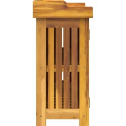 vidaXL Armarios Y Almacenamiento-Armario de Jardín con estante Natural 78 x 36,5 x 78cm