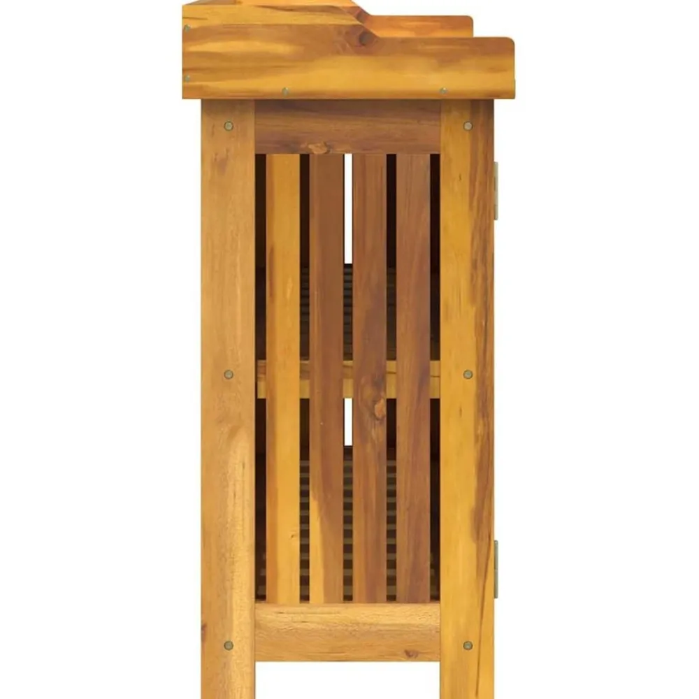 vidaXL Armarios Y Almacenamiento-Armario de Jardín con estante Natural 78 x 36,5 x 78cm