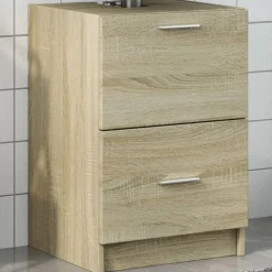 vidaXL Armario de lavabo madera de ingeniería 40x37x59 cm Roble Sonoma Online